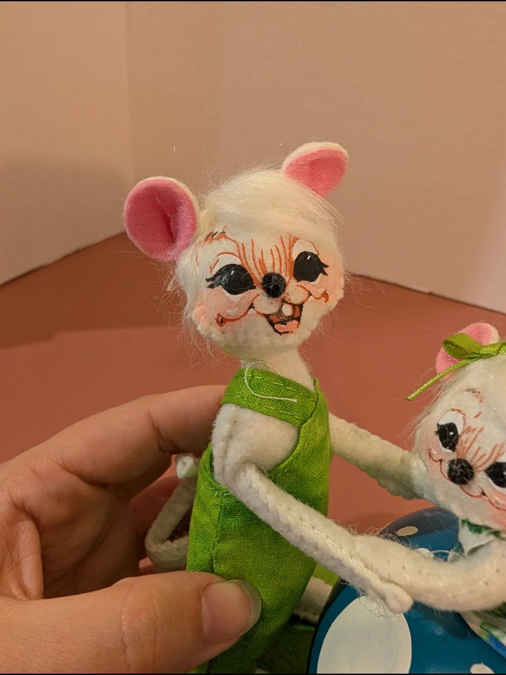 Annalee 2011 5 in Easter Egg Mice - Green, Blue and White
